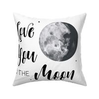 18" Love you to the moon and back / 6 to 1 yard of minky