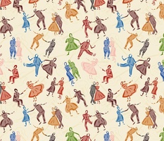 Rockabilly Jitterbug Dancin'-Large scale, see my SF Cleolovescolor shop other sizes