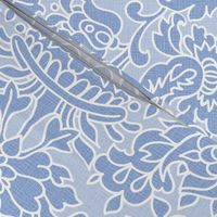 Retro Damask Mid Century Light Blue