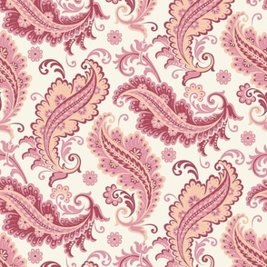 Elegant Paisley Pink Peach