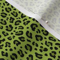 ★ PSYCHOBILLY LEOPARD – LEOPARD PRINT in LIME GREEN ★ Tiny Scale / Collection : Leopard spots – Punk Rock Animal Print