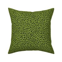 ★ PSYCHOBILLY LEOPARD – LEOPARD PRINT in LIME GREEN ★ Tiny Scale / Collection : Leopard spots – Punk Rock Animal Print