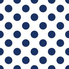 Blue Polka Dots On White