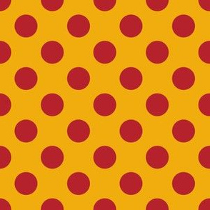 Red Polka Dots OnYellow