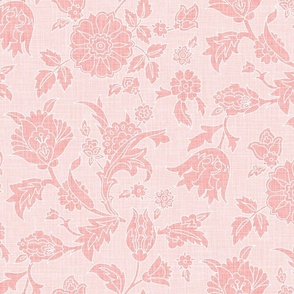 Paola Floral Pink Canvas Texture