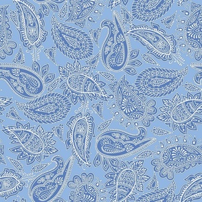 Paisley Bandana Blue