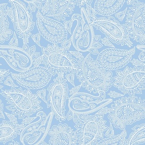 Paisley Bandana Sky Blue