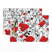 Red Poppy Field Large Scale 