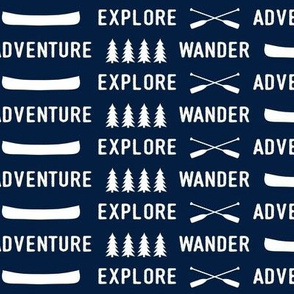 explore wander adventure (navy) C19BS