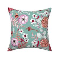 bohem floral mint