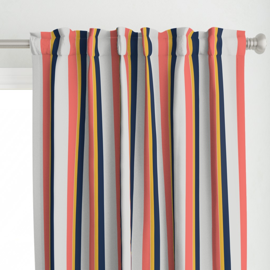 Nautical Stripes lving coral