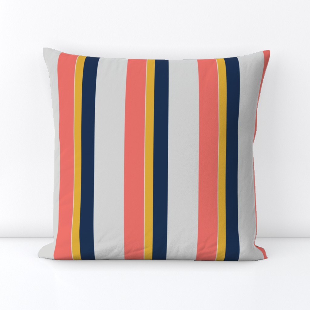 Nautical Stripes lving coral