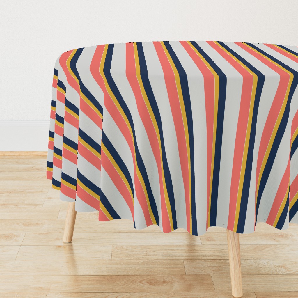 Nautical Stripes lving coral