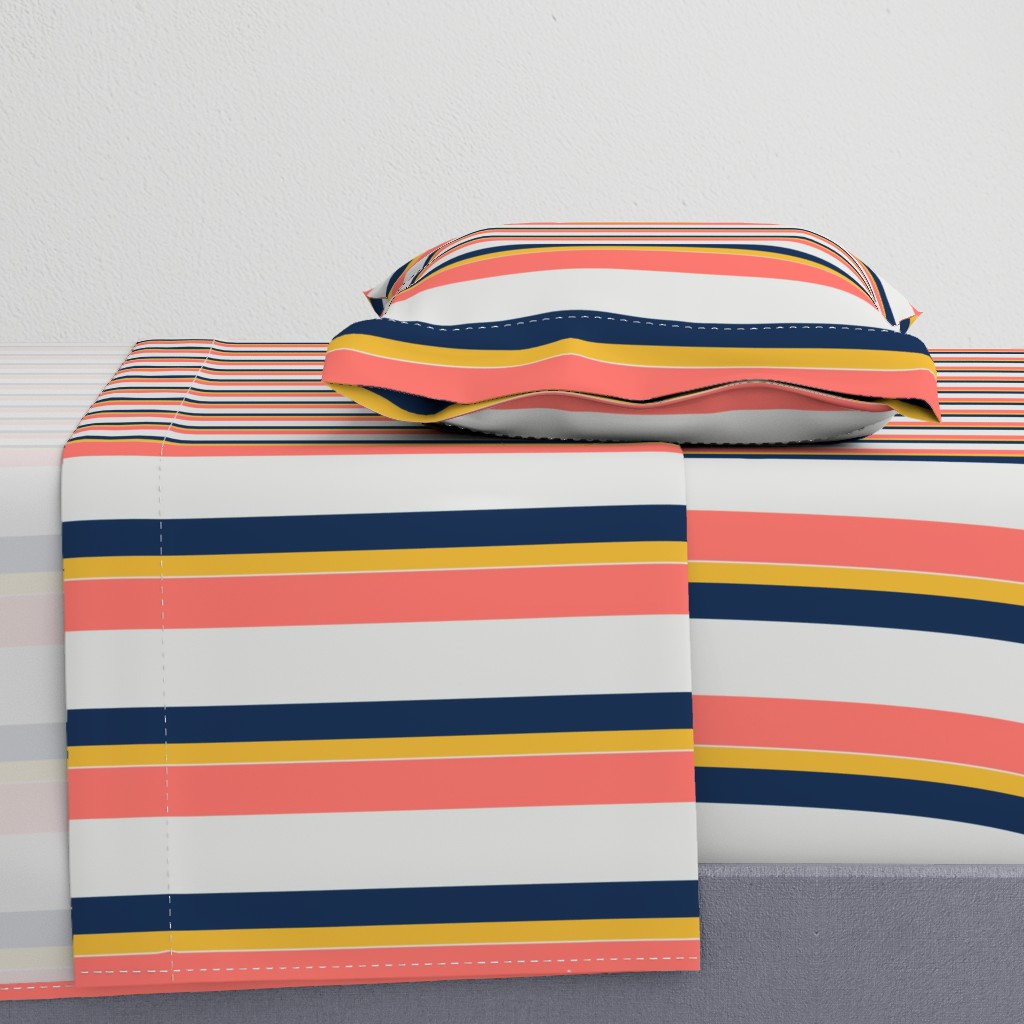 Nautical Stripes lving coral