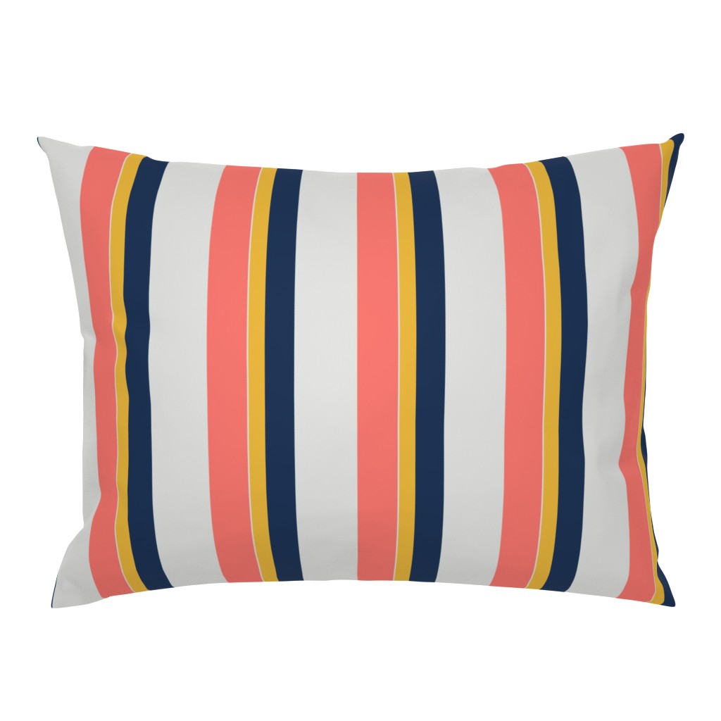 Nautical Stripes lving coral