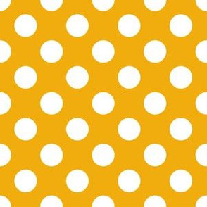 White Polka Dots On Yellow