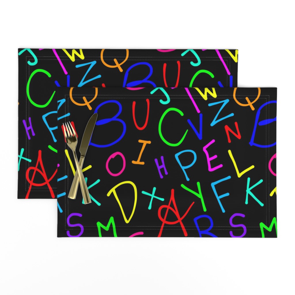 Alphabet Soup - black, large