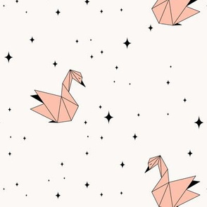 Origami Swan Stars - Pink