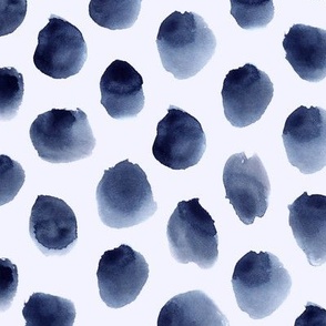 Indigo spots on blue || watercolor