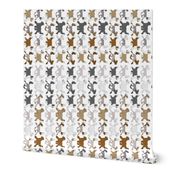 Trotting Chinese Crested border vertical - white