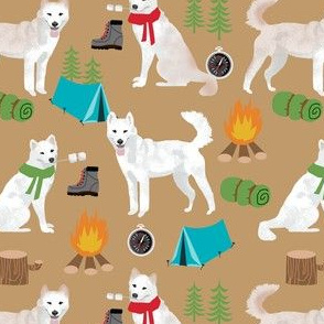 jindo camping fabric - jindo fabric, jindo dog fabric, camping fabric, hiking fabric - khaki