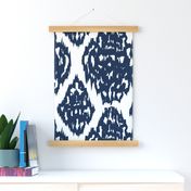 navy ikat medallion blue ikat kalah ikat