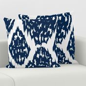 navy ikat medallion blue ikat kalah ikat