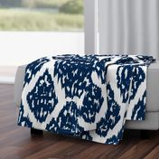 navy ikat medallion blue ikat kalah ikat