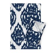 navy ikat medallion blue ikat kalah ikat