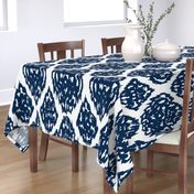 navy ikat medallion blue ikat kalah ikat