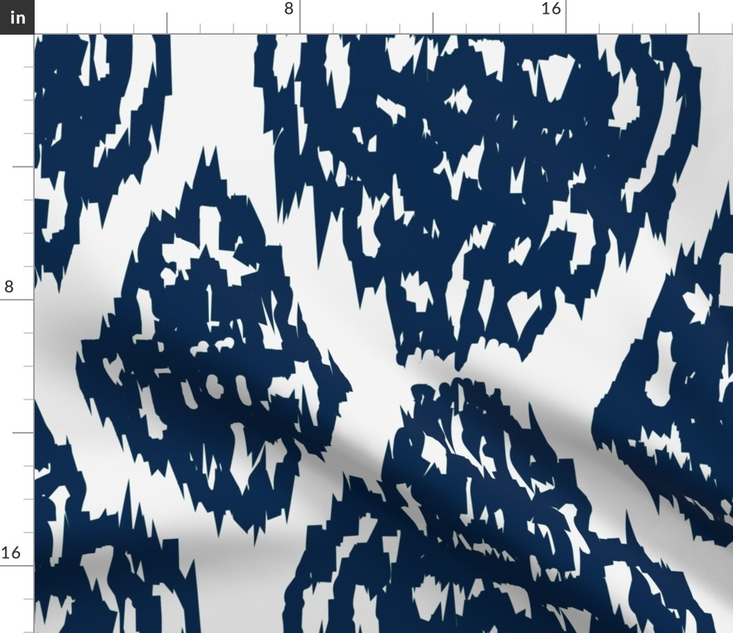 navy ikat medallion blue ikat kalah ikat