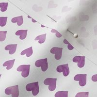 watercolor hearts in purple (90) C19BS