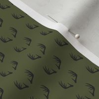 (3/4" scale) antlers - woodland fabric - C2 (OG) C19BS