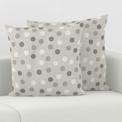 Irregular Greige Taupe Grey Dots Linen Texture 