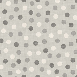 Irregular Greige Taupe Grey Dots Linen Texture 
