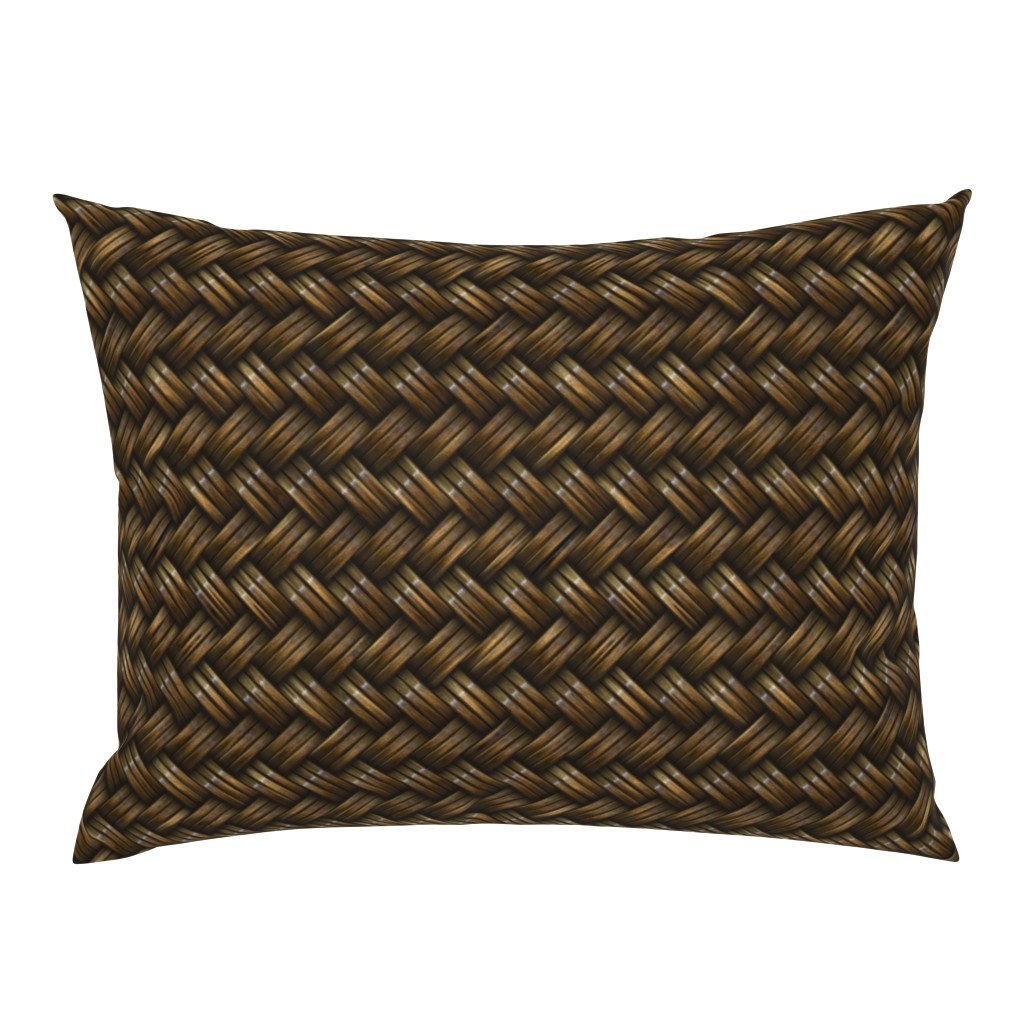 Wicker Rattan Basket Weaved Brown