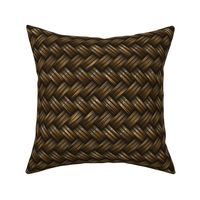 Wicker Rattan Basket Weaved Brown