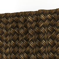 Wicker Rattan Basket Weaved Brown