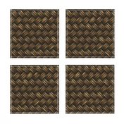 Wicker Rattan Basket Weaved Brown