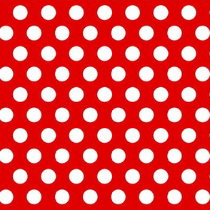 Rockabilly Dots White on Red