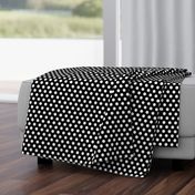 Rockabilly Dots White on Black