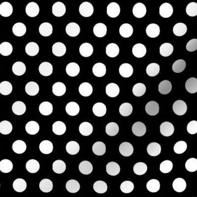 Rockabilly Dots White on Black