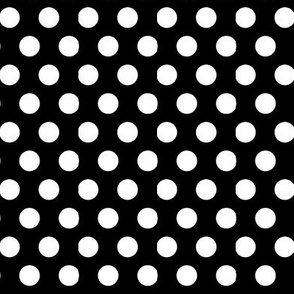 Rockabilly Dots White on Black