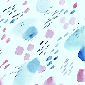 Mint watercolor daydreams || abstract pattern for nursery