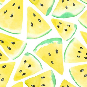 Yellow watermelon slices pattern