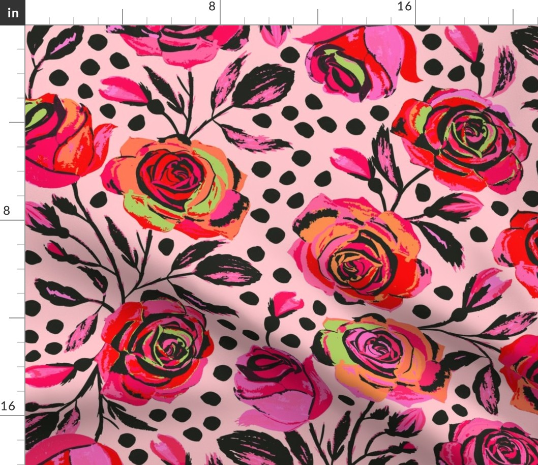 Rockabilly Roses Pink