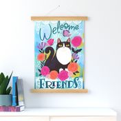 Welcome Friends Happy Cat 