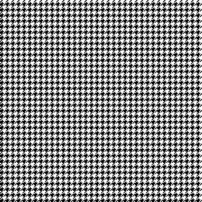 Tiny Black and White Houndstooth - Small Scale