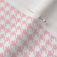 Tiny Blush Pink Houndstooth