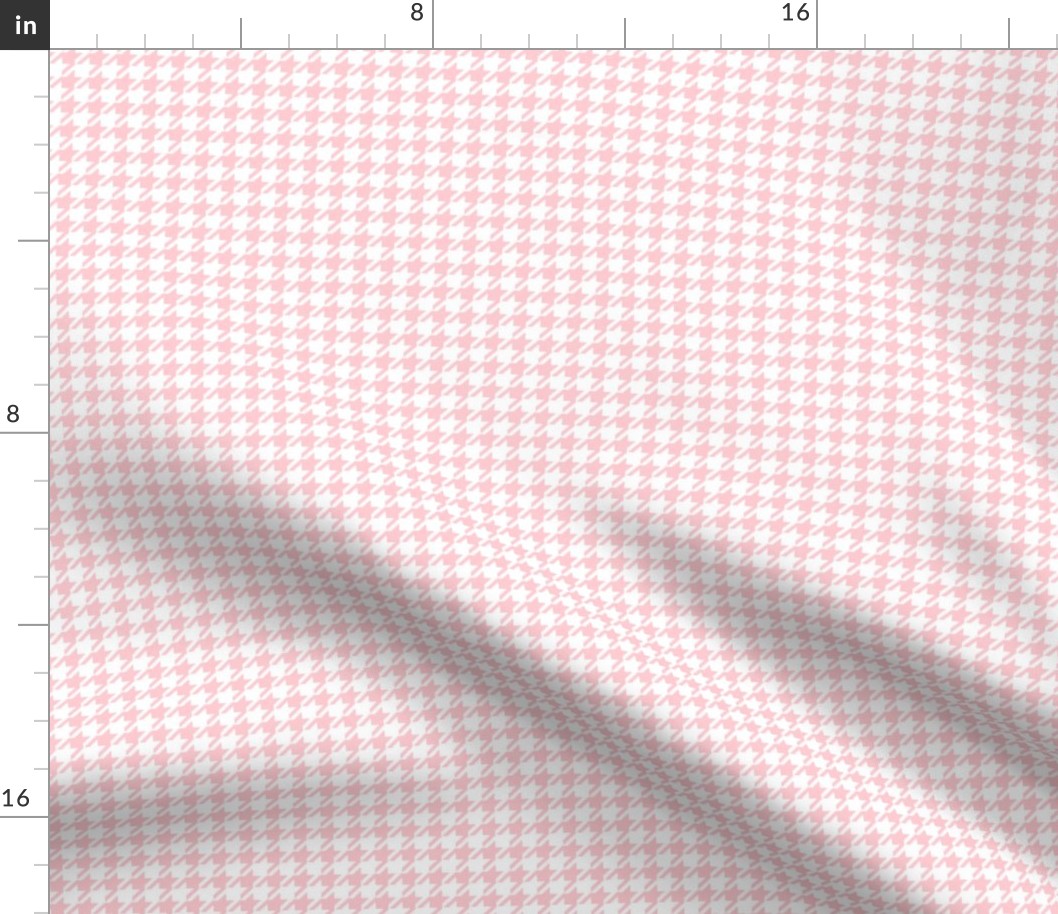 Tiny Blush Pink Houndstooth